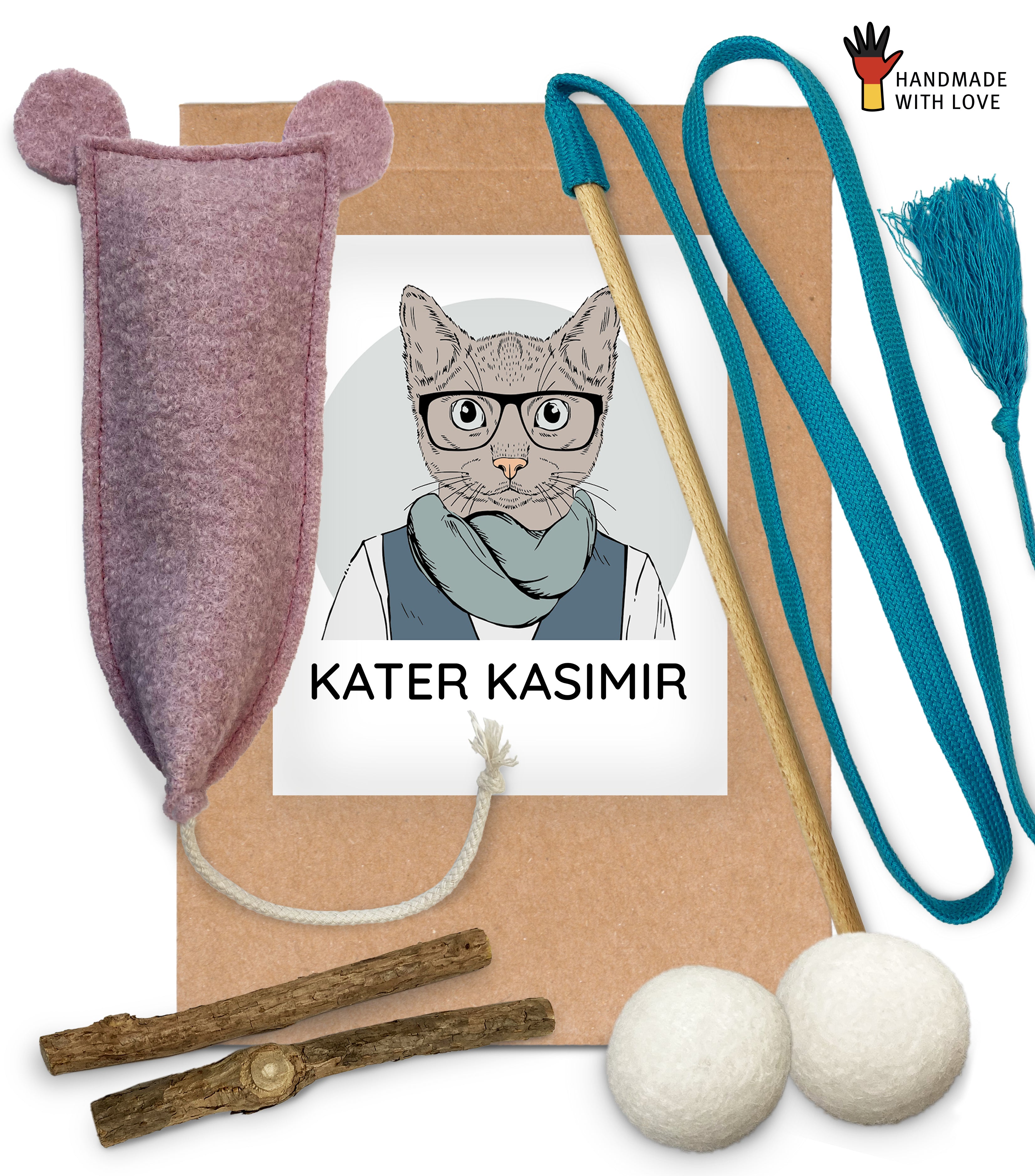 kater-kasimir-katzenspielzeug-set-mit-angel-filzb-llen-kr-utern image 1