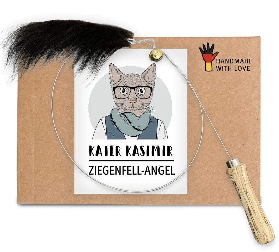 kater-kasimir-katzenangel-mit-echtem-ziegenfell-stabile-reizangel image 1