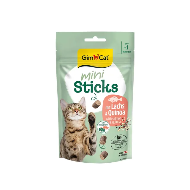 gimcat-mini-sticks-lachs-quinoa-katzensnack-50-g image 1