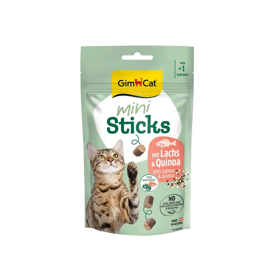 gimcat-mini-sticks-lachs-quinoa-katzensnack-50-g image 1