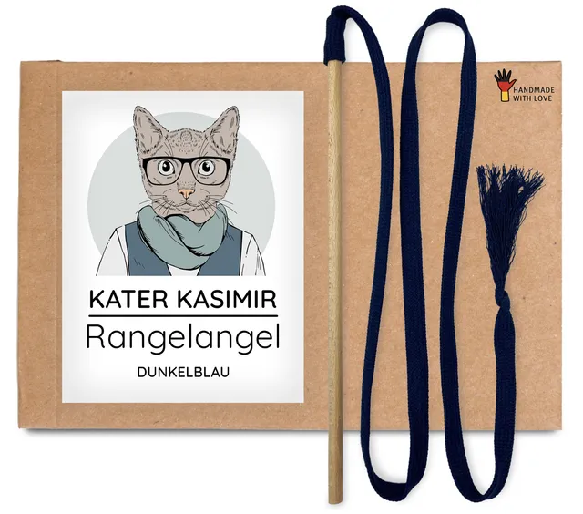 kater-kasimir-rangelangel-dunkelblau-katzenangel-aus-buche image 1