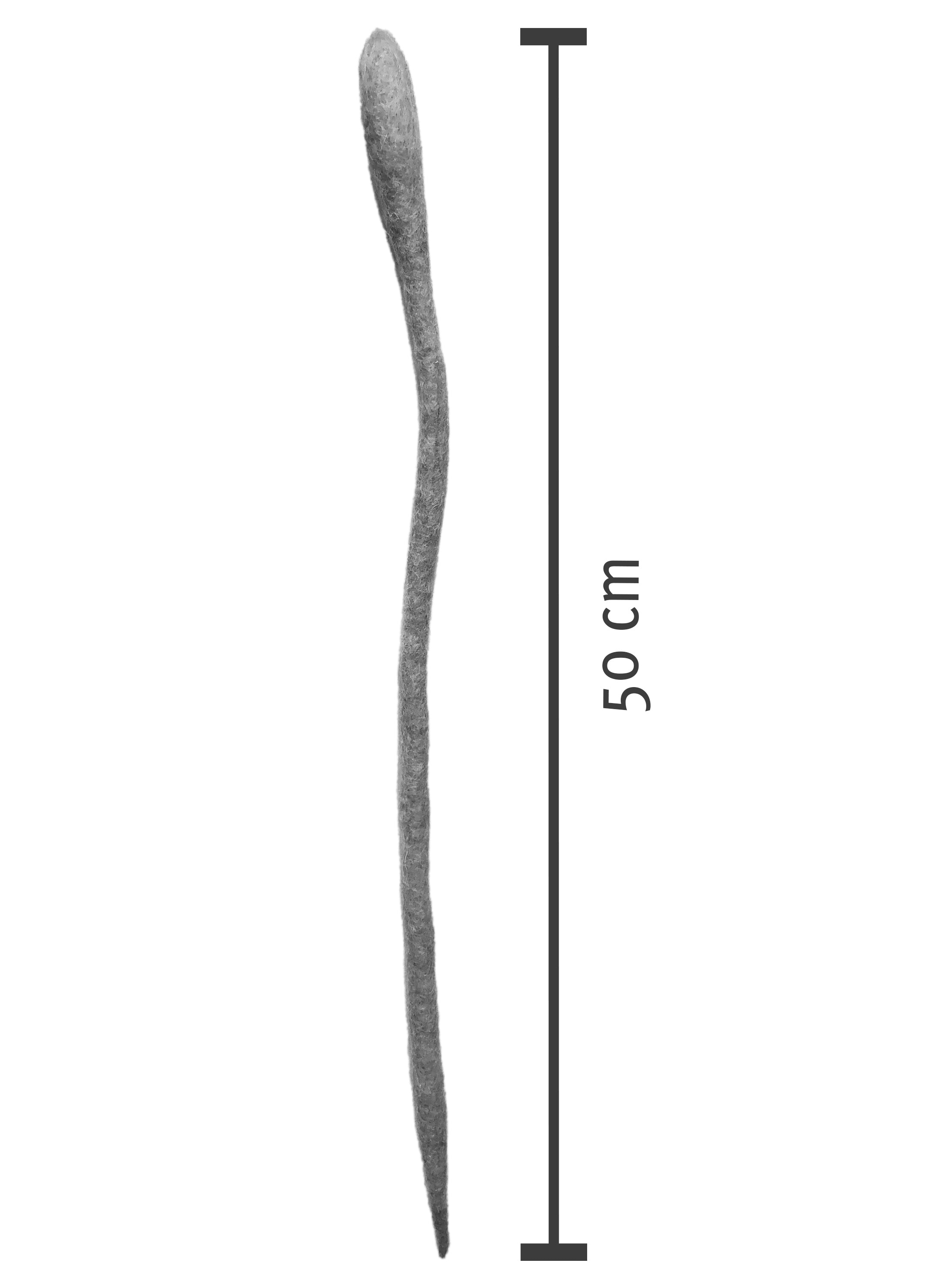 kater-kasimir-filzschlange-grau-handgerolltes-katzenspielzeug-aus-schafwolle image 3