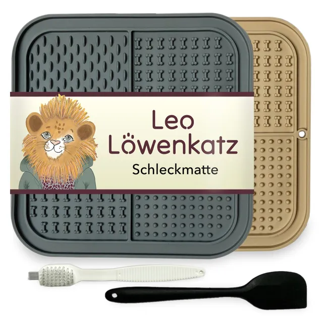 leo-l-wenkatz-2-schleckmatten-mit-spatel-und-b-rste image 1