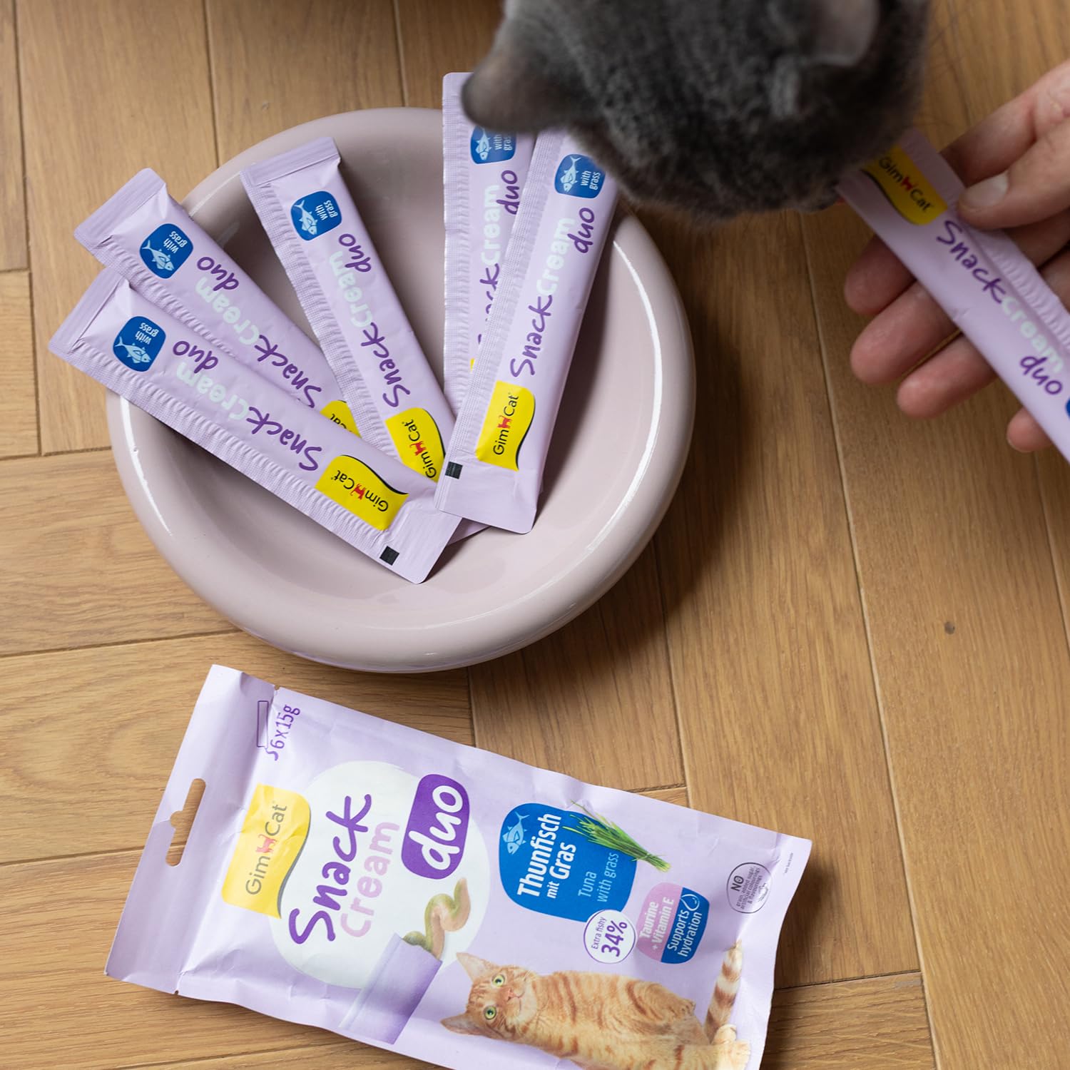 gimcat-snack-cream-duo-thunfisch-gras-katzen-snackcreme-6-x-15-g image 4