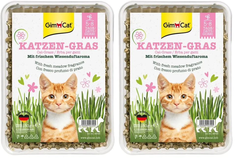 gimcat-katzengras-150-g-schale-im-2er-pack image 1