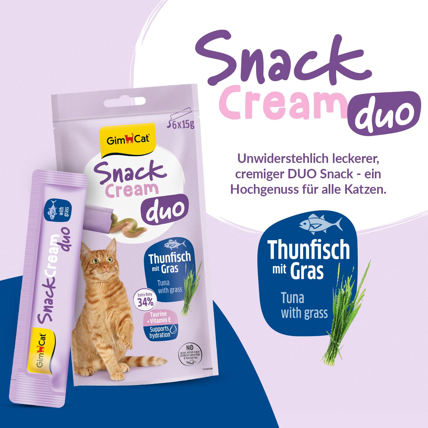 gimcat-snack-cream-duo-thunfisch-gras-katzen-snackcreme-6-x-15-g image 2