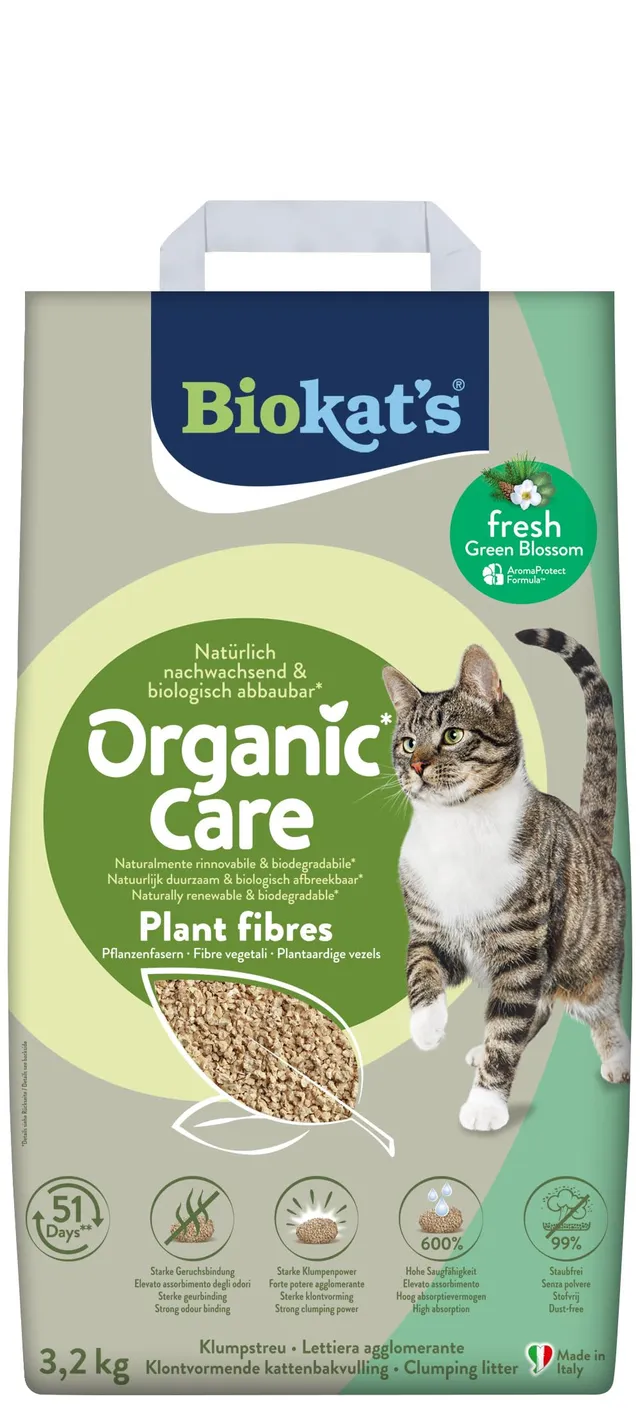 biokat-s-organic-care-plant-fibres-fresh-klumpstreu-3-2-kg image 1