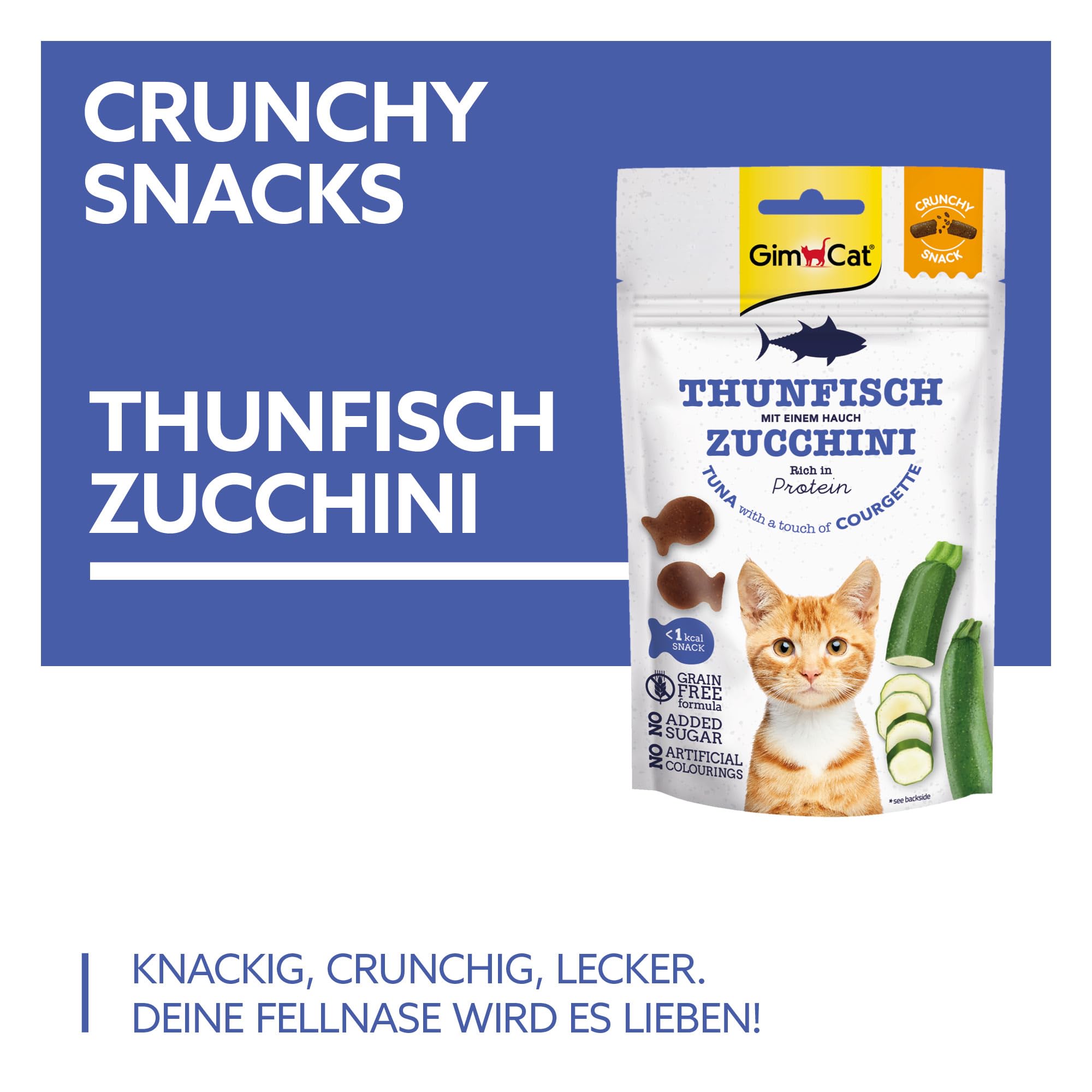 gimcat-crunchy-snacks-thunfisch-zucchini-knusperleckerli-50-g image 2