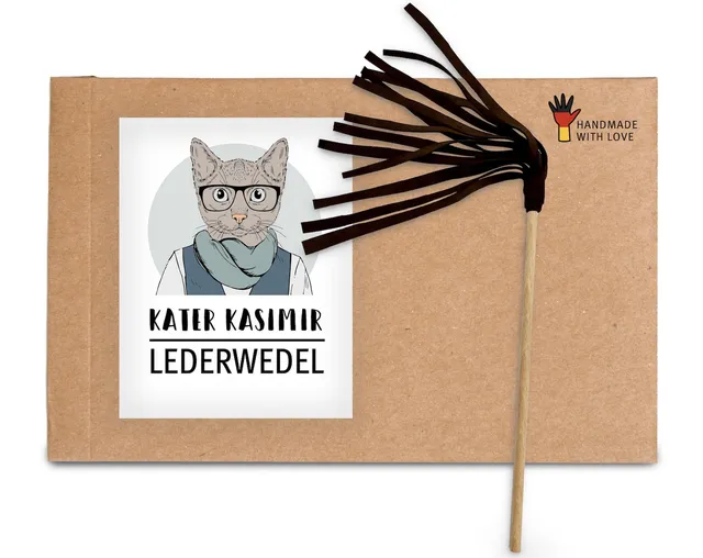 kater-kasimir-lederwedel-aus-rindsleder-katzenangel-natur image 1