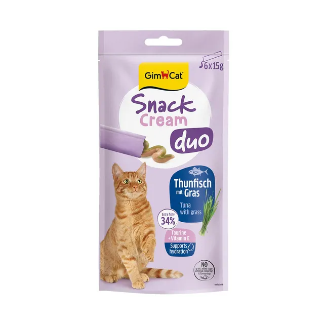 gimcat-snack-cream-duo-thunfisch-gras-katzen-snackcreme-6-x-15-g image 1
