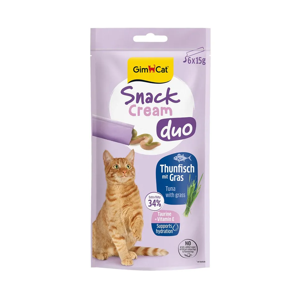 gimcat-snack-cream-duo-thunfisch-gras-katzen-snackcreme-6-x-15-g image 1