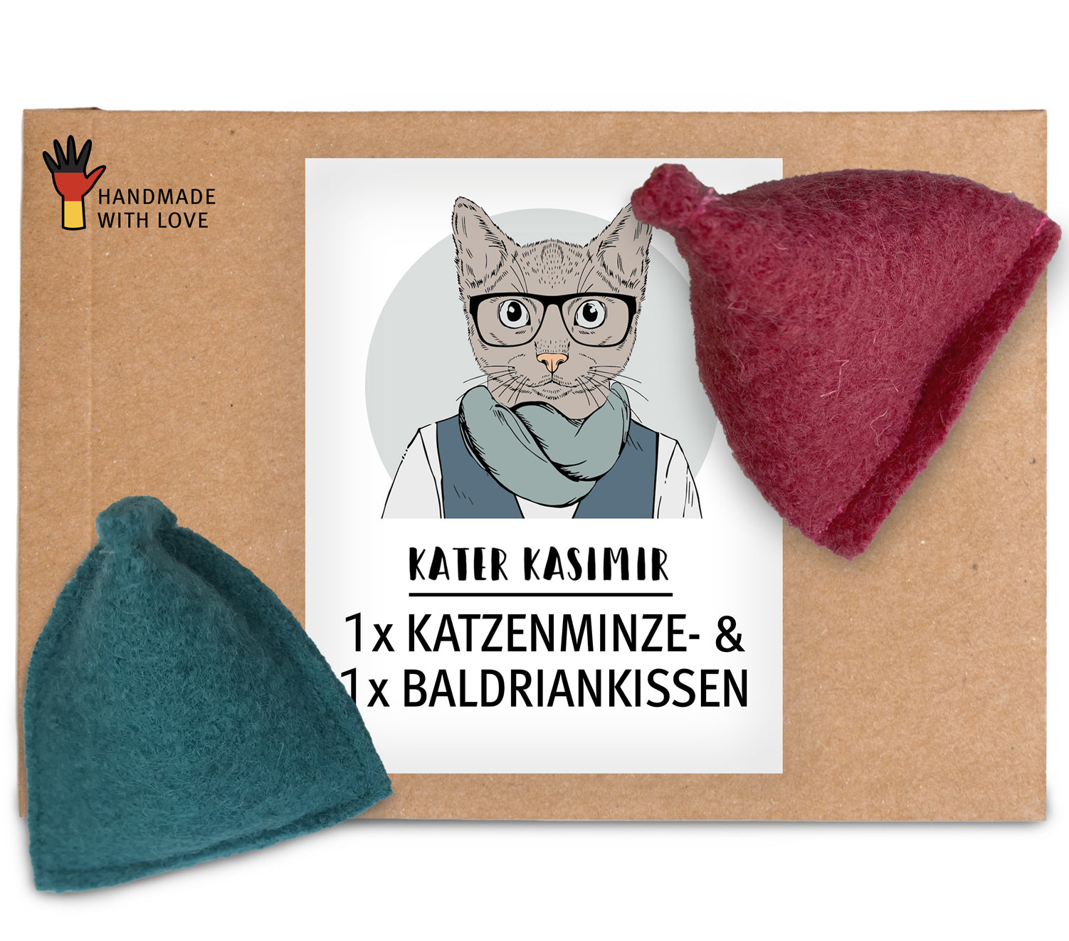 kater-kasimir-bio-baldrian-und-bio-katzenminze-kissen-spielkissen-2er-set image 1