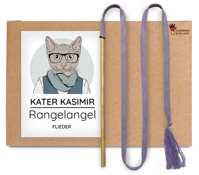 kater-kasimir-rangelangel-flieder-mit-holzstab-und-baumwollband image 1