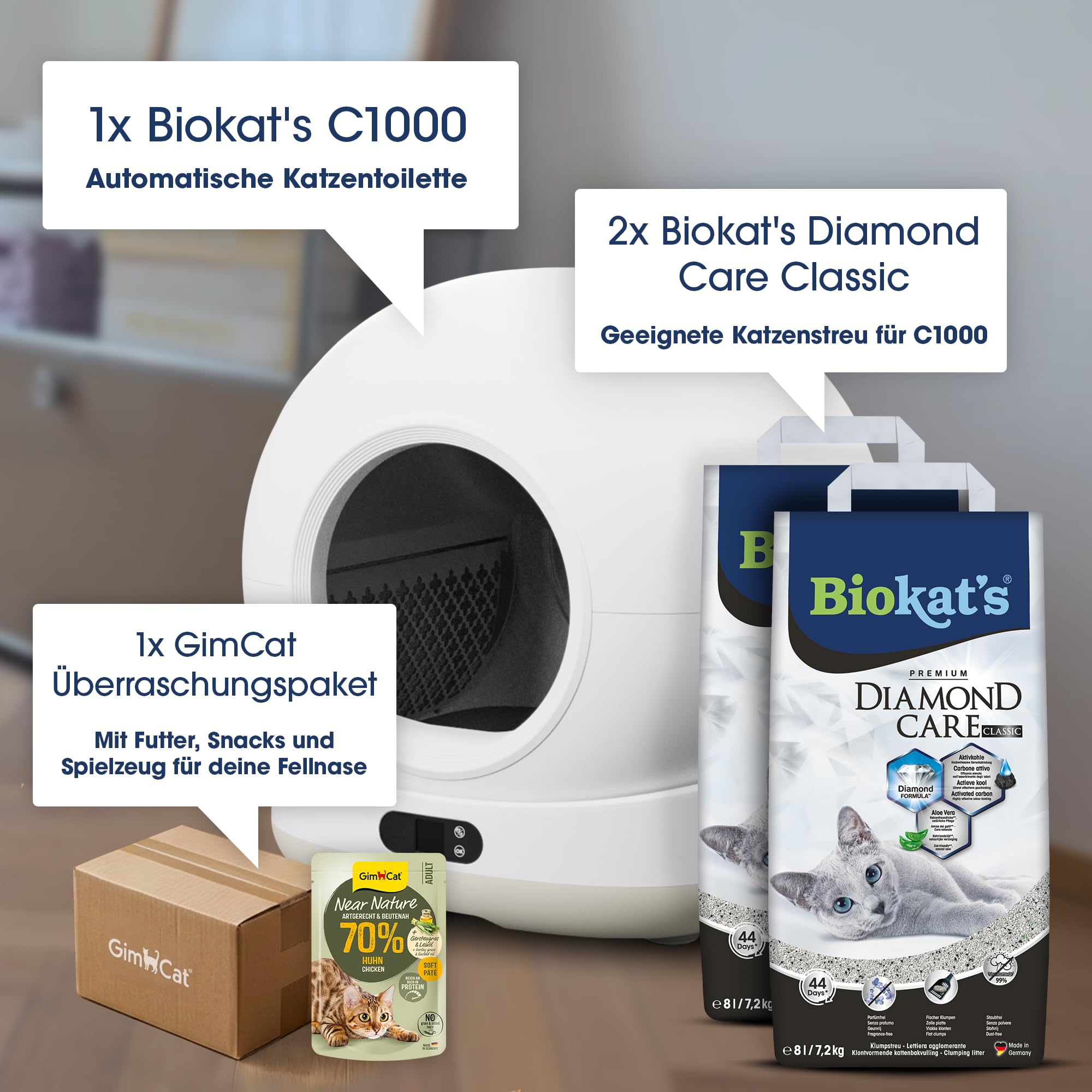 biokat-s-c1000-automatisches-katzenklo-selbstreinigend-82-l-xxl-mit-app image 2
