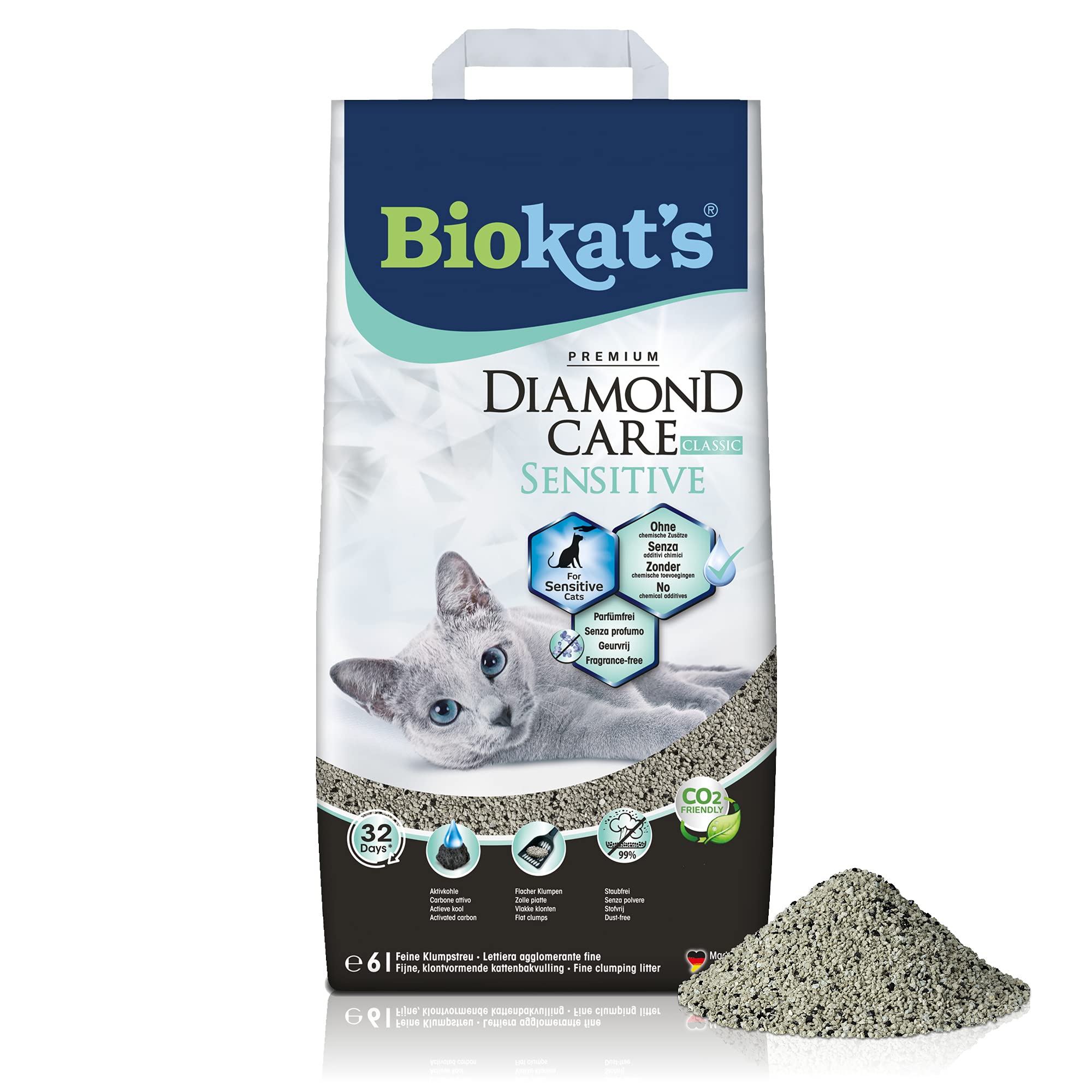 biokat-s-diamond-care-sensitive-classic-bentonitstreu-6-l image 1