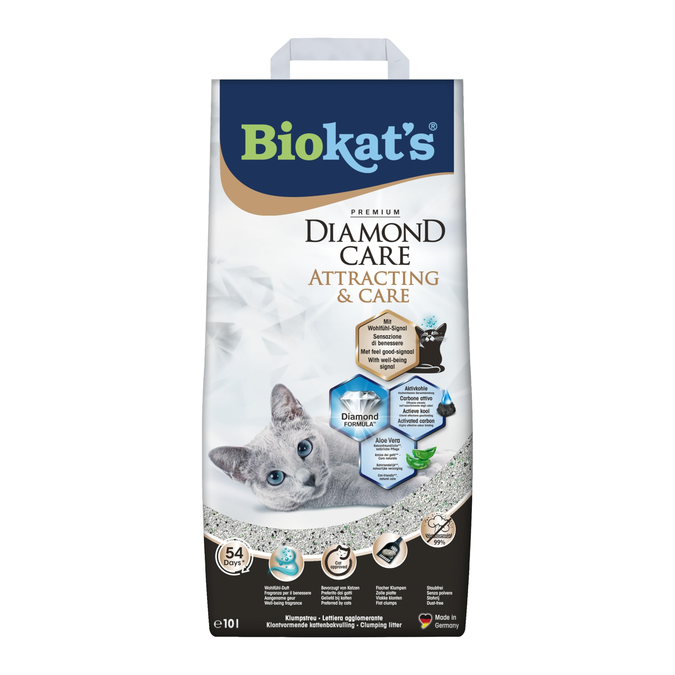 biokat-s-diamond-care-attracting-care-klumpstreu-mit-wohlf-hl-duft-10-l image 1