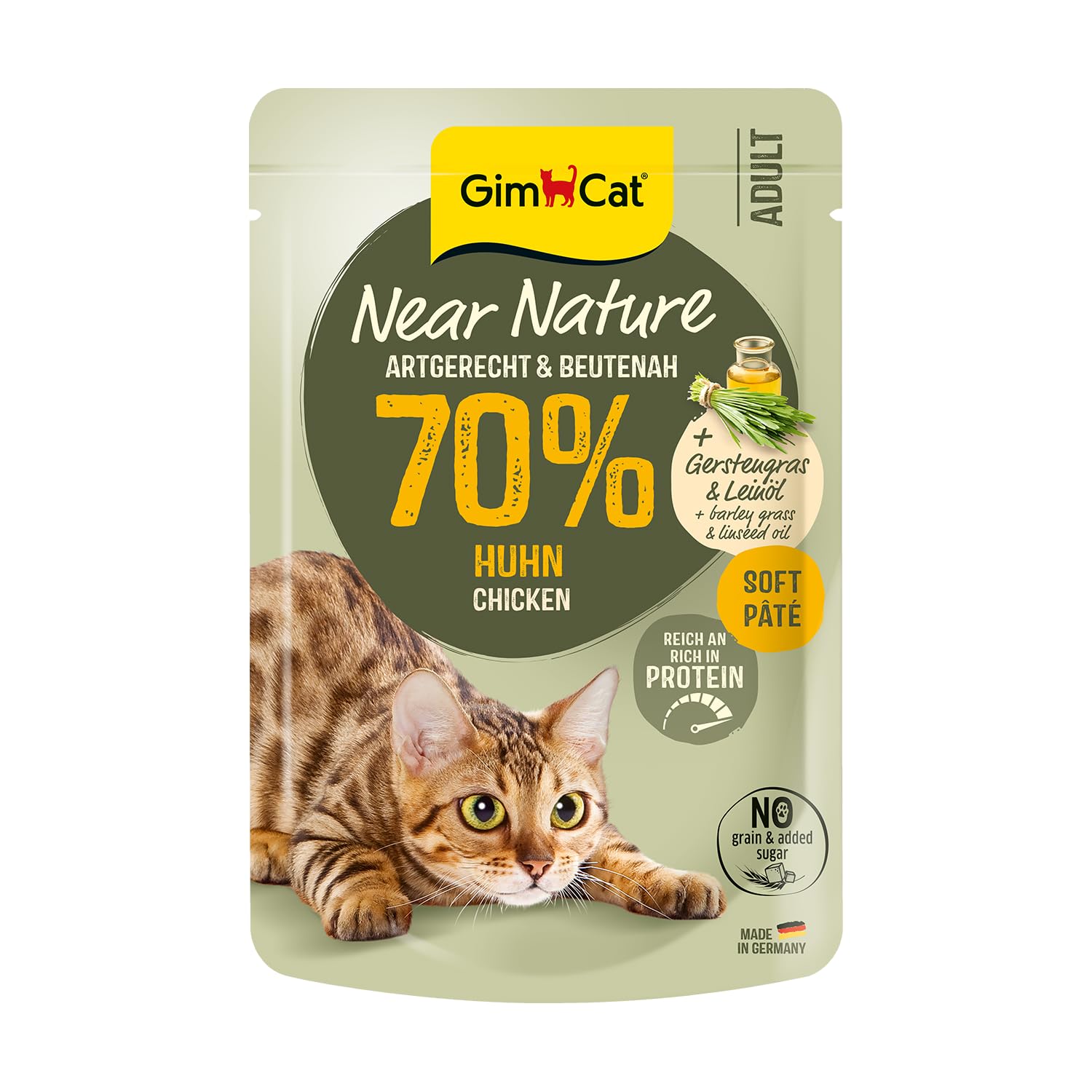 gimcat-near-nature-huhn-nassfutter-beutel-16-x-85-g image 1