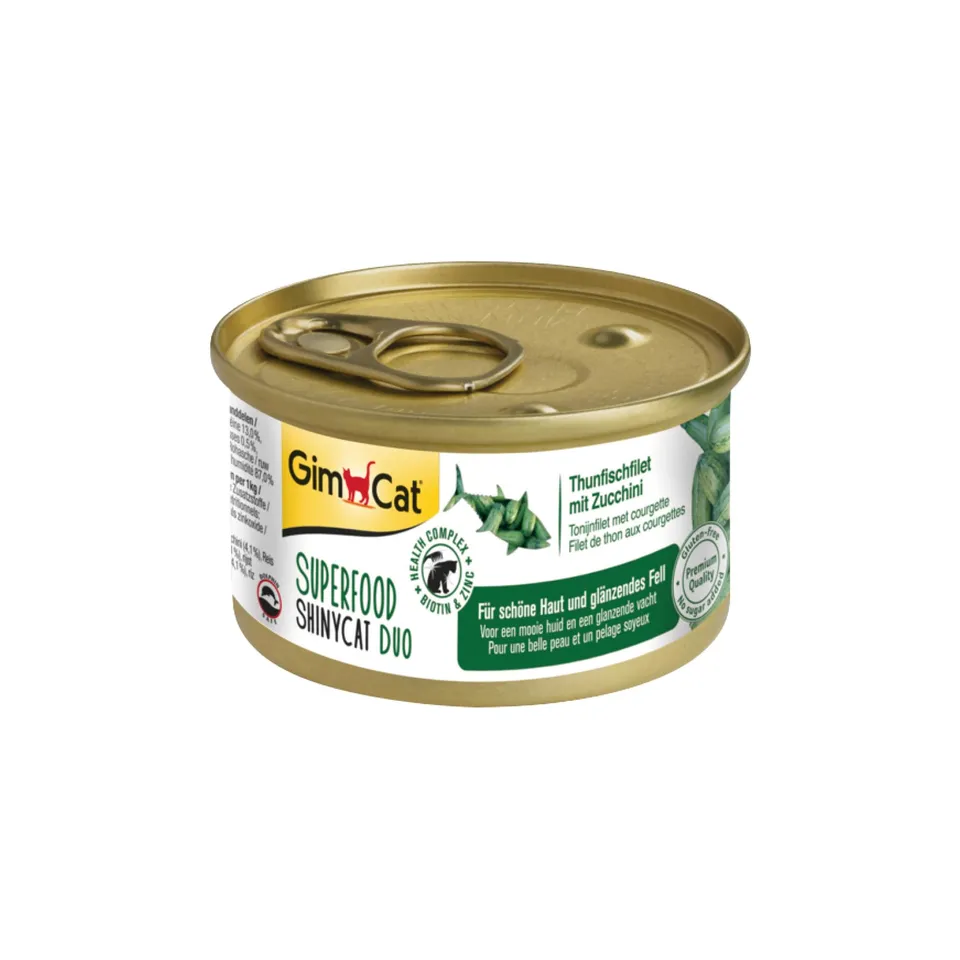 gimcat-superfood-shinycat-duo-thunfisch-zucchini-24-x-70-g image 1