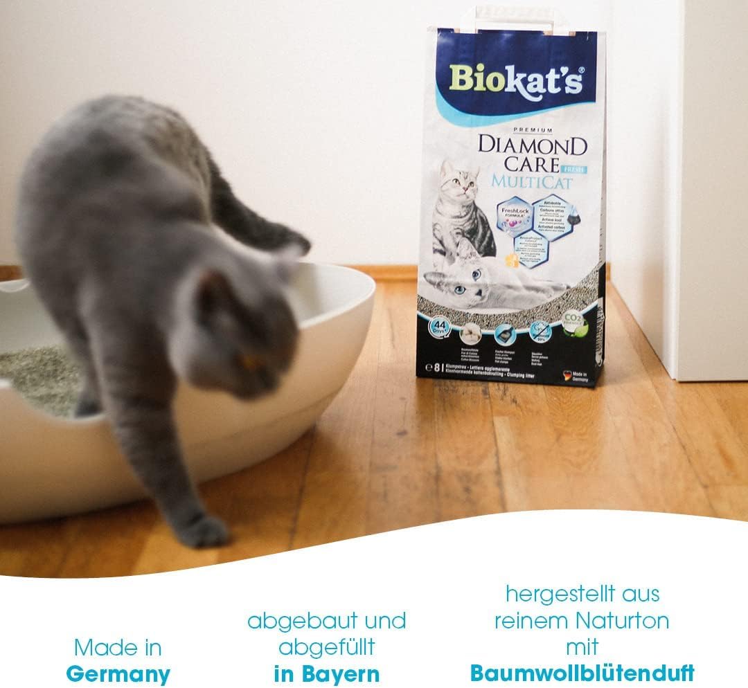 biokat-s-diamond-care-multicat-fresh-klumpstreu-8-l-mit-aktivkohle image 2