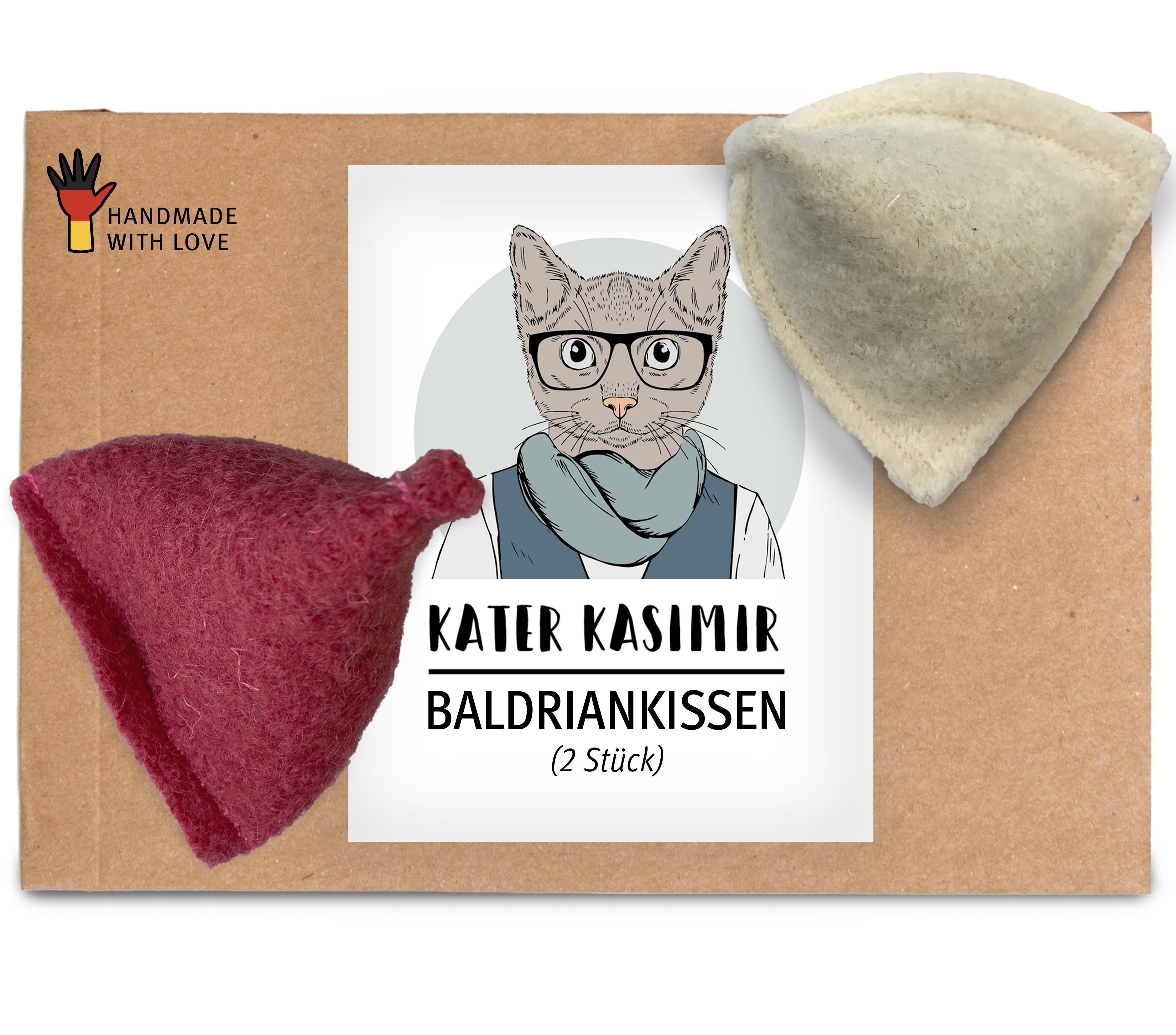 kater-kasimir-bio-baldrian-kissen-2er-set-aus-wollfilz image 1