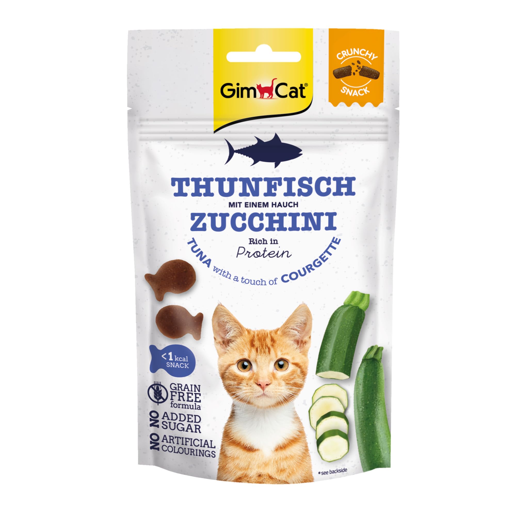 gimcat-crunchy-snacks-thunfisch-zucchini-knusperleckerli-50-g image 1