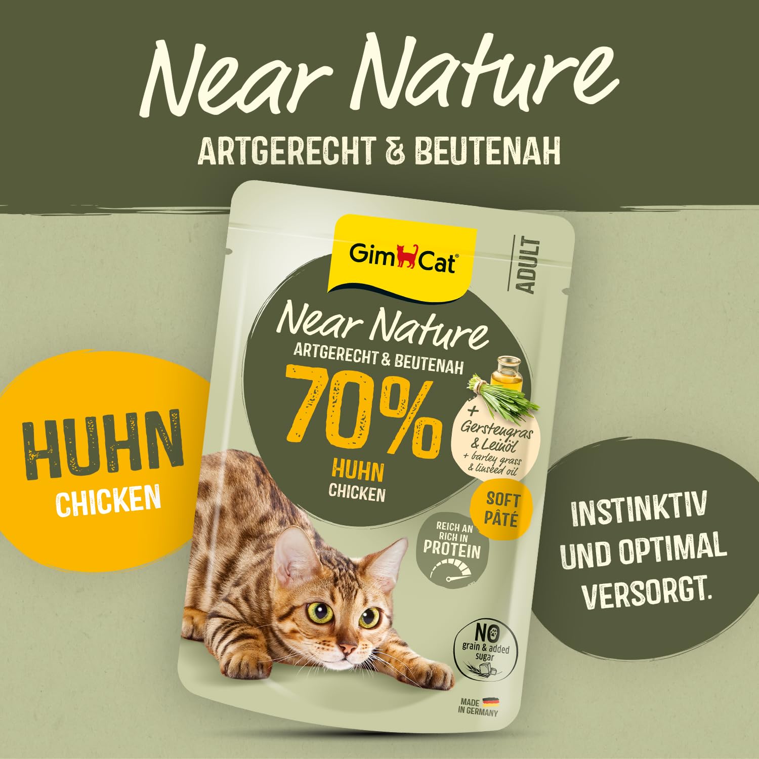 gimcat-near-nature-huhn-nassfutter-beutel-16-x-85-g image 2