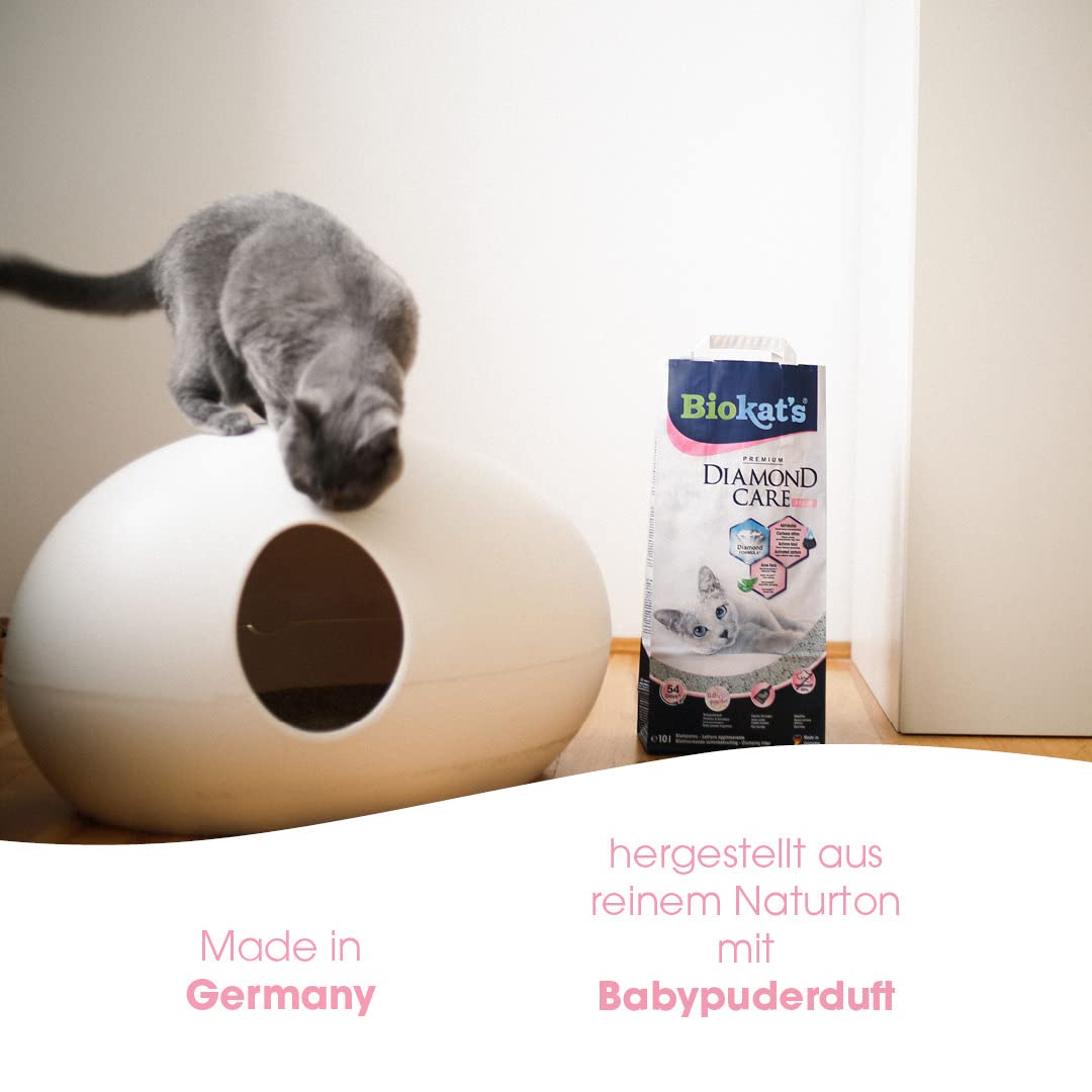 biokat-s-diamond-care-fresh-klumpstreu-babypuder-duft-10-l image 2